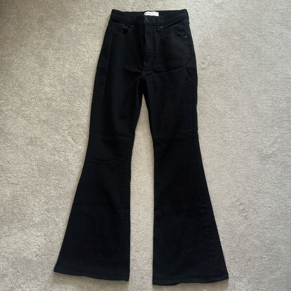 Abercrombie & Fitch Black Flare Stretch Jeans